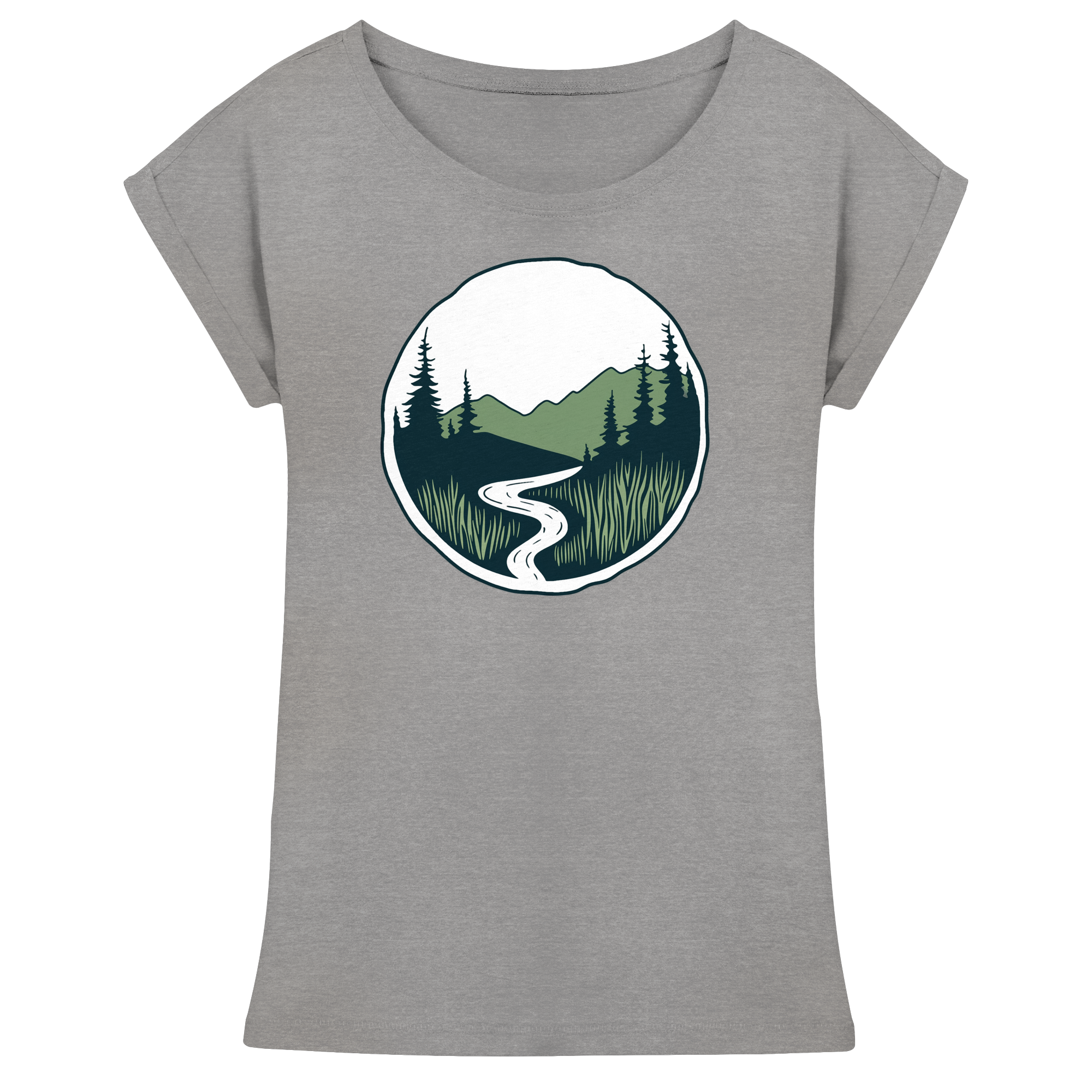 River – Die Kraft der Bewegung - Womens Extended Shoulder T-Shirt