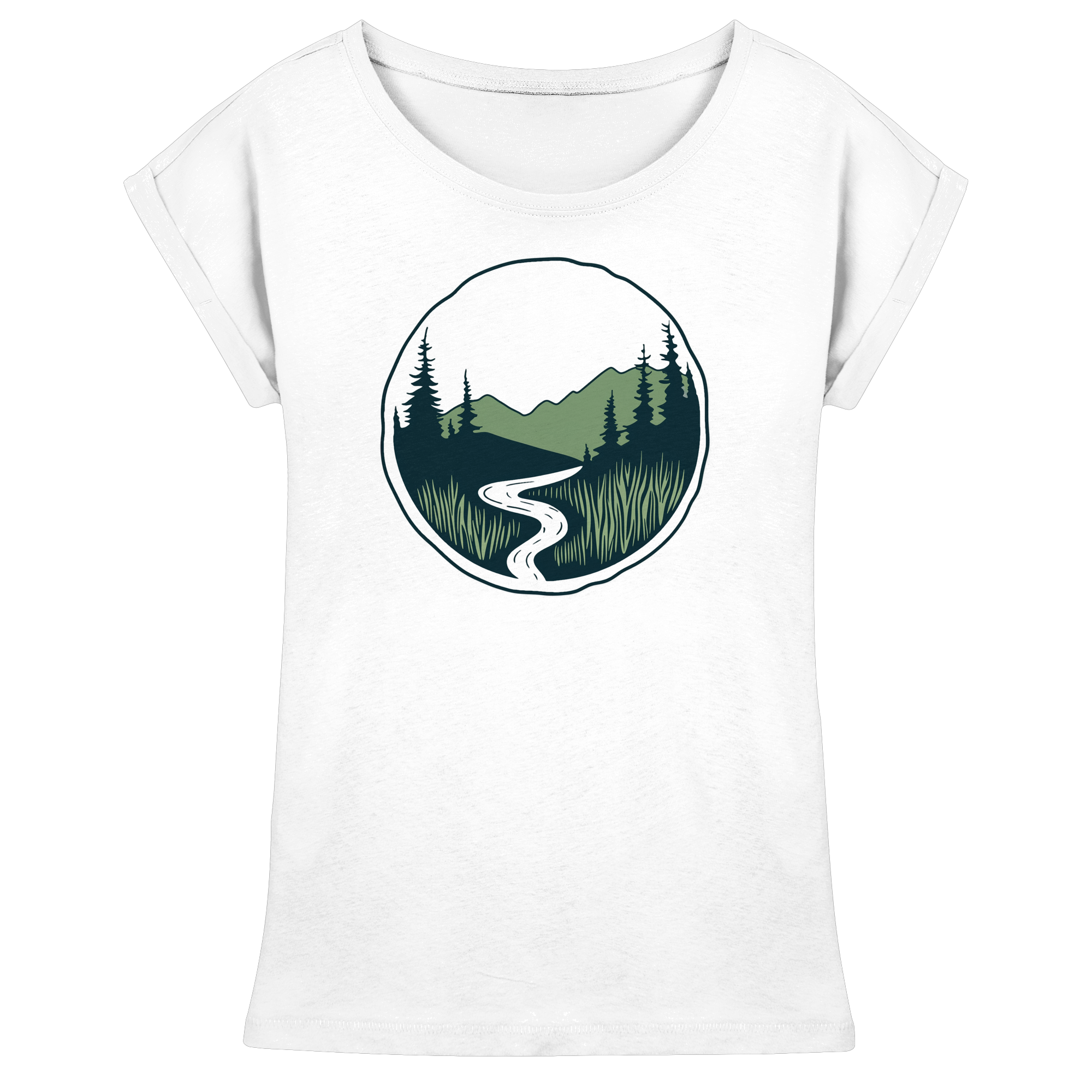 River – Die Kraft der Bewegung - Womens Extended Shoulder T-Shirt