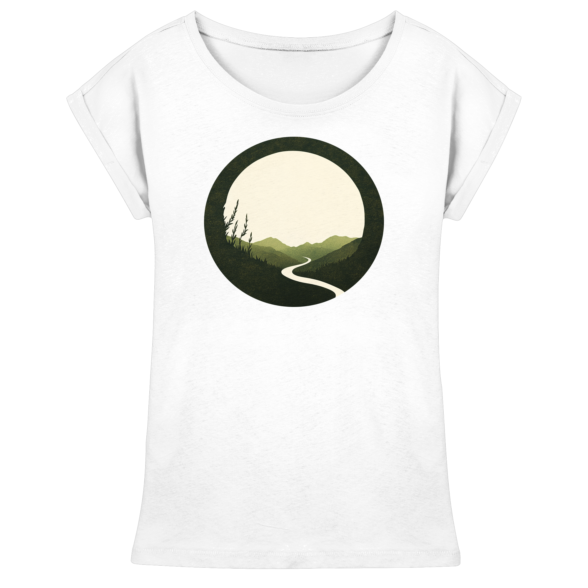 River of Life – Der Fluss des Seins - Womens Extended Shoulder T-Shirt