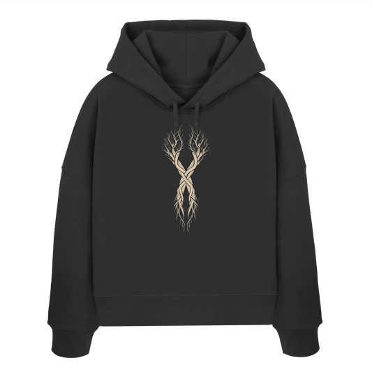 Gebo  – Das Zeichen der Verbindung - Womens Organic Boxcut Hoodie