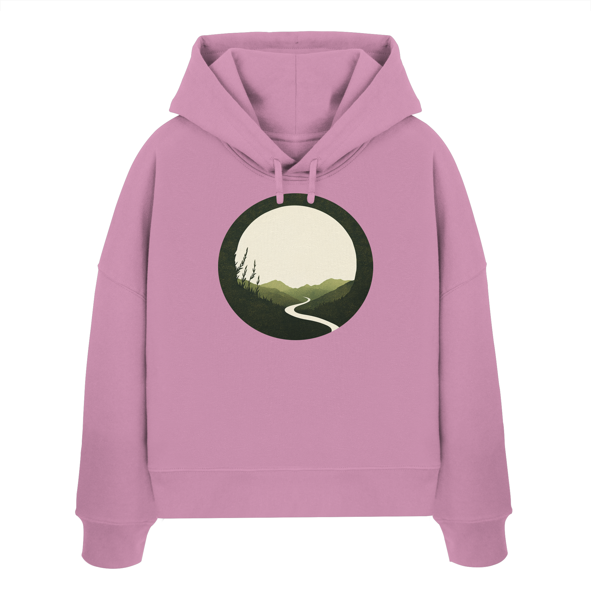River of Life – Der Fluss des Seins - Womens Organic Boxcut Hoodie