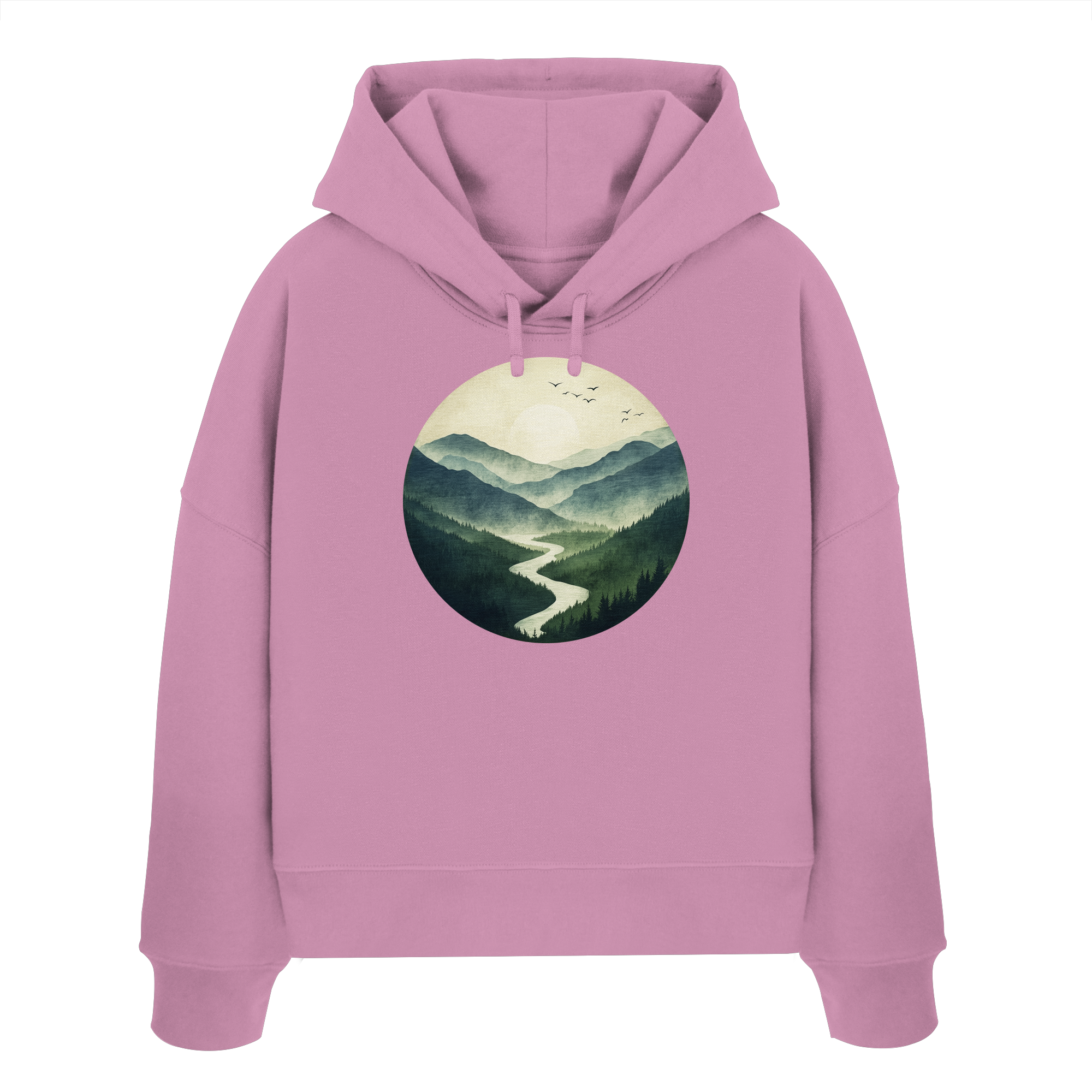 Valley – Die Ruhe zwischen den Höhen - Womens Organic Boxcut Hoodie