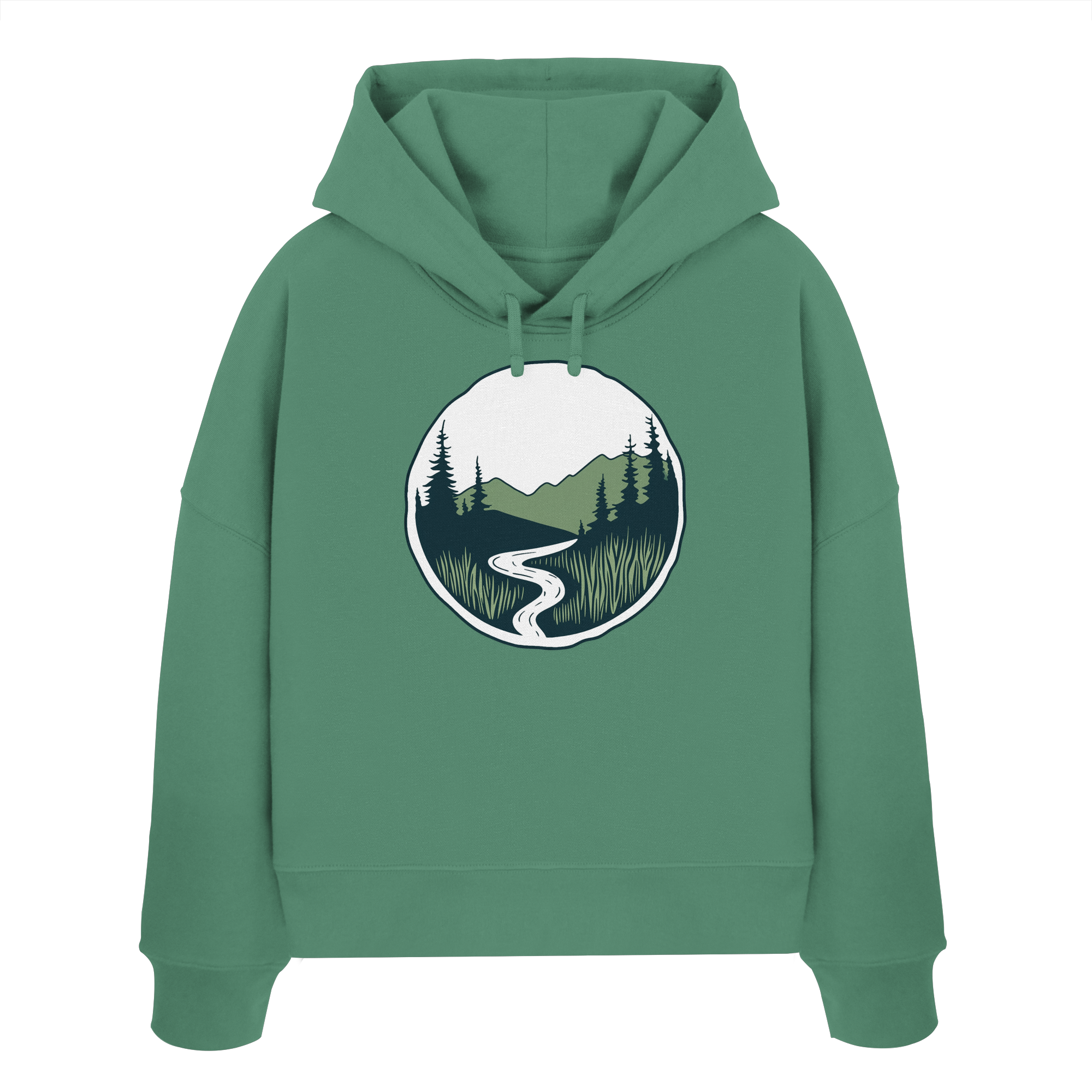 River – Die Kraft der Bewegung - Womens Organic Boxcut Hoodie