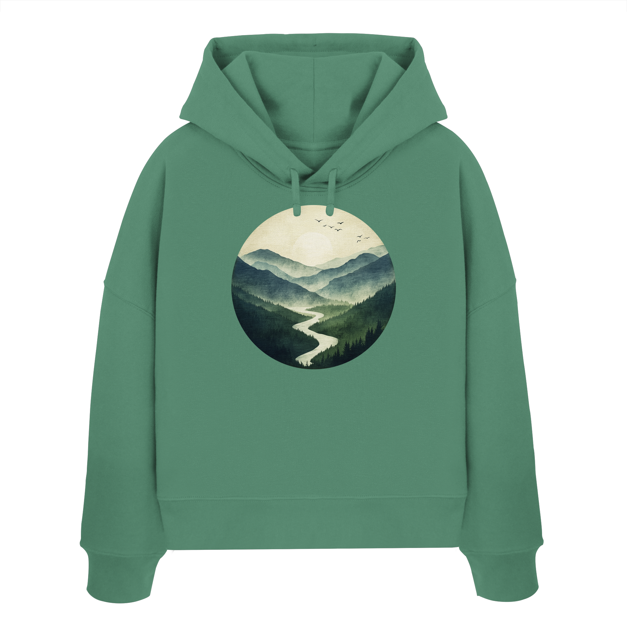 Valley – Die Ruhe zwischen den Höhen - Womens Organic Boxcut Hoodie