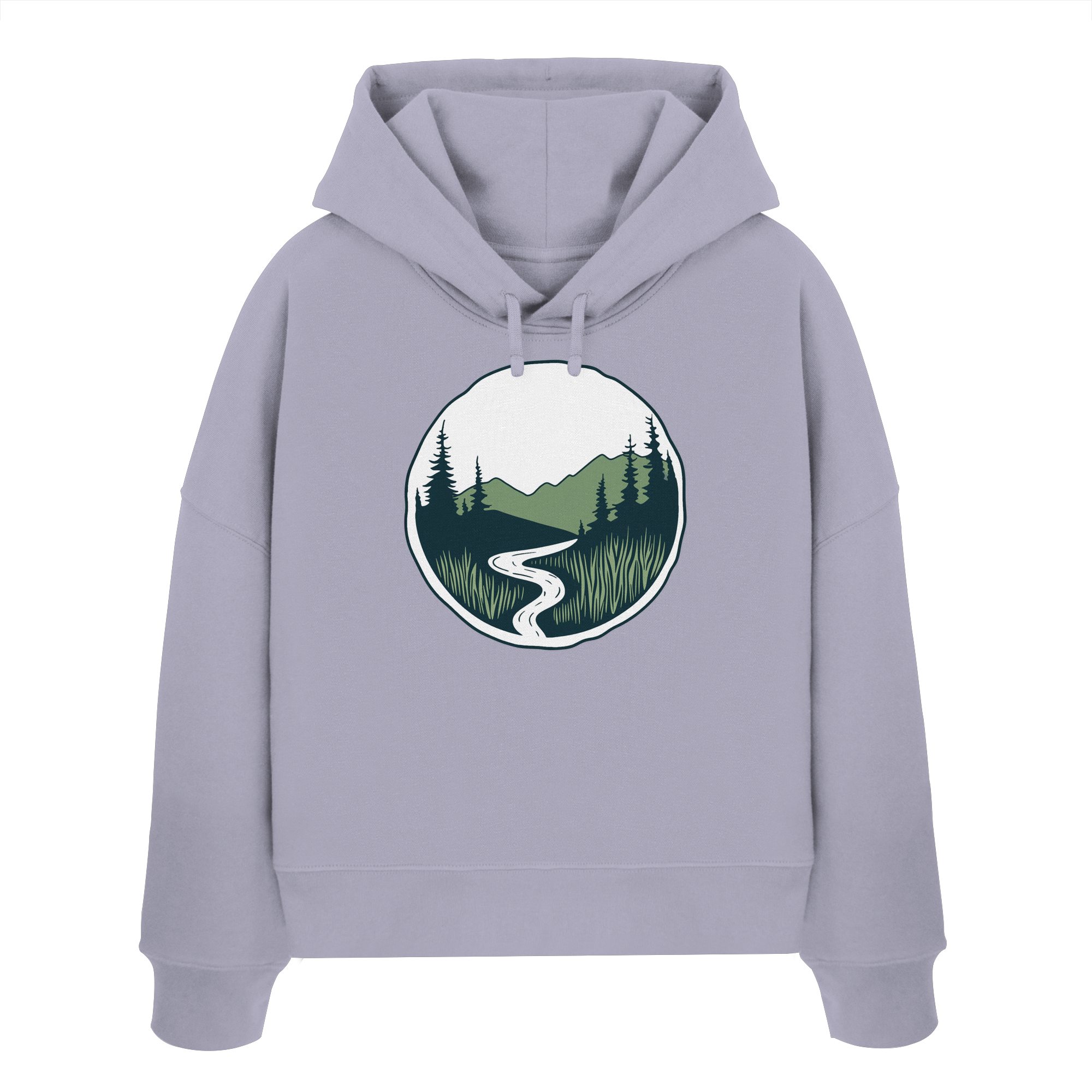 River – Die Kraft der Bewegung - Womens Organic Boxcut Hoodie