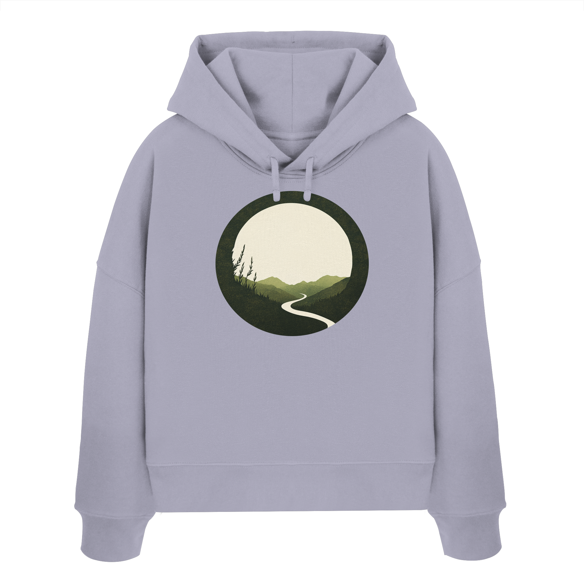 River of Life – Der Fluss des Seins - Womens Organic Boxcut Hoodie