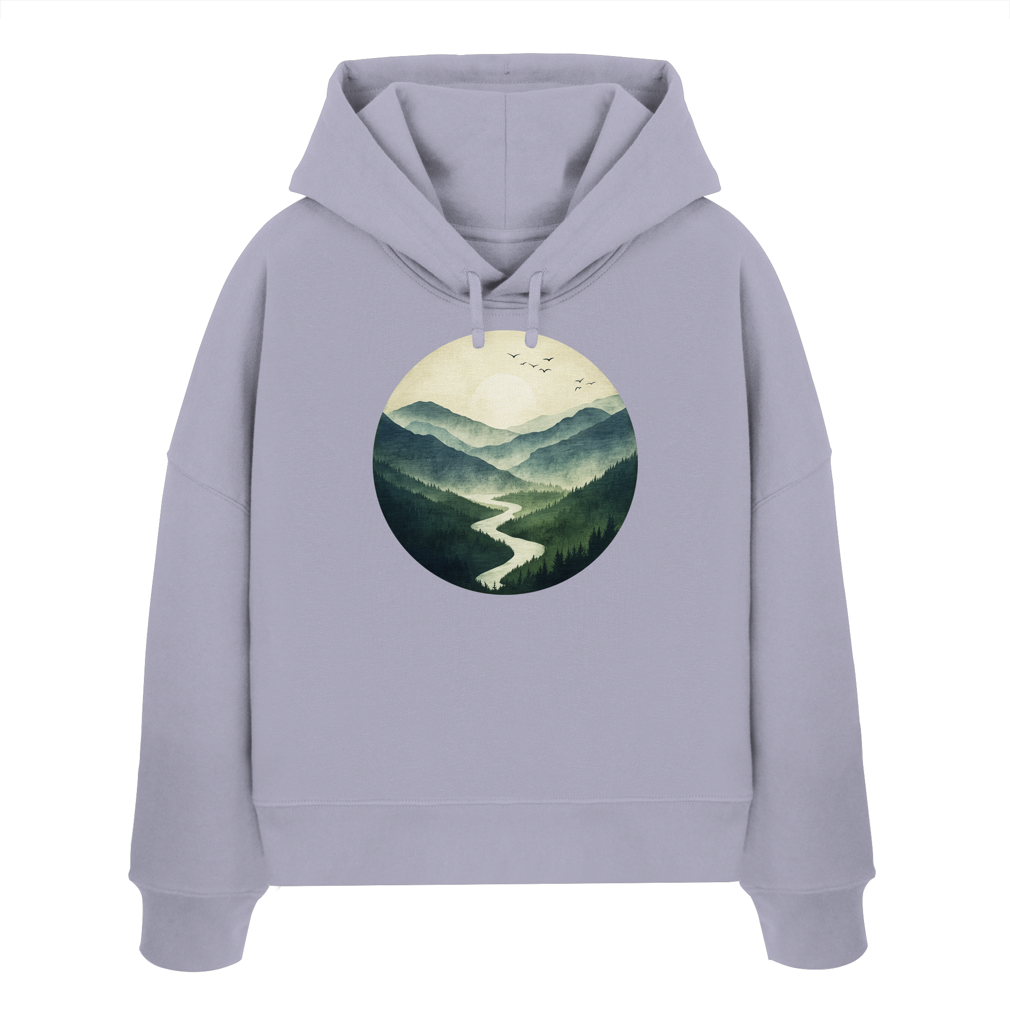 Valley – Die Ruhe zwischen den Höhen - Womens Organic Boxcut Hoodie