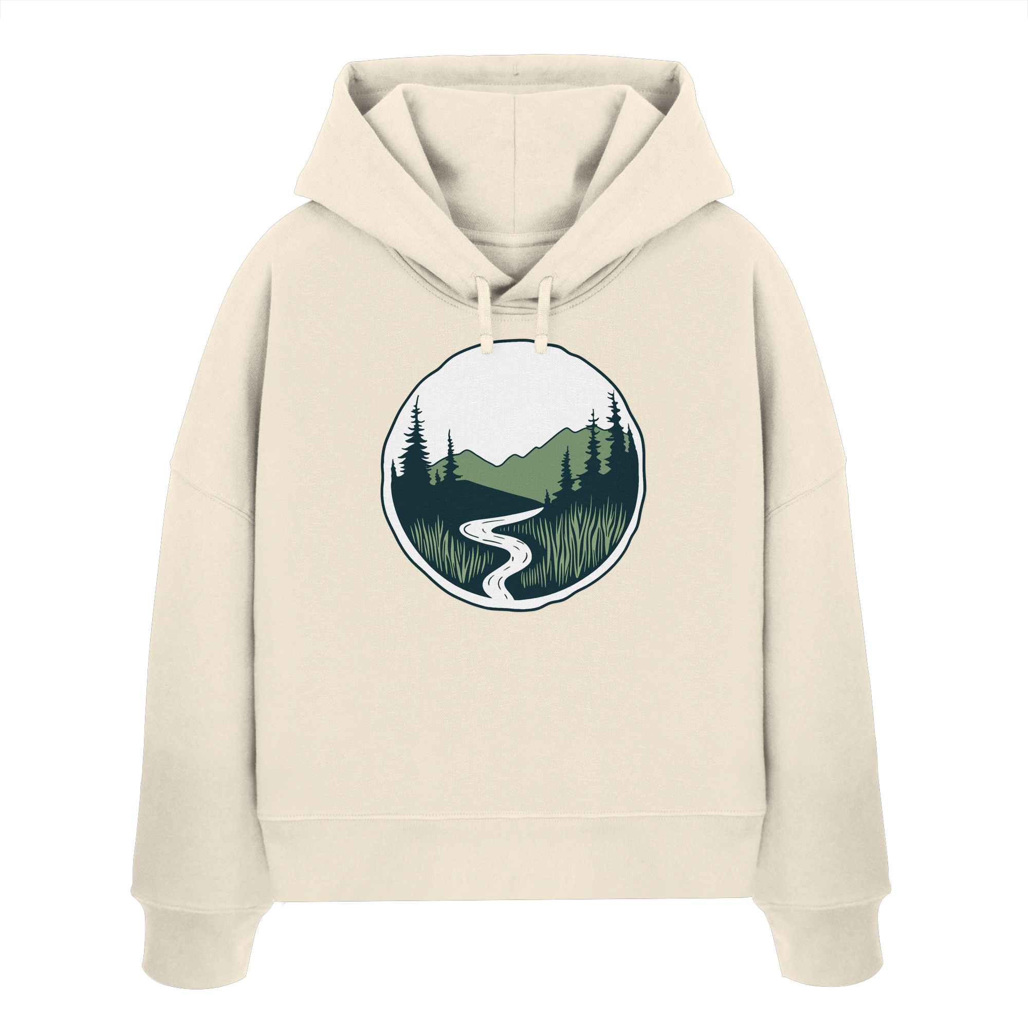 River – Die Kraft der Bewegung - Womens Organic Boxcut Hoodie